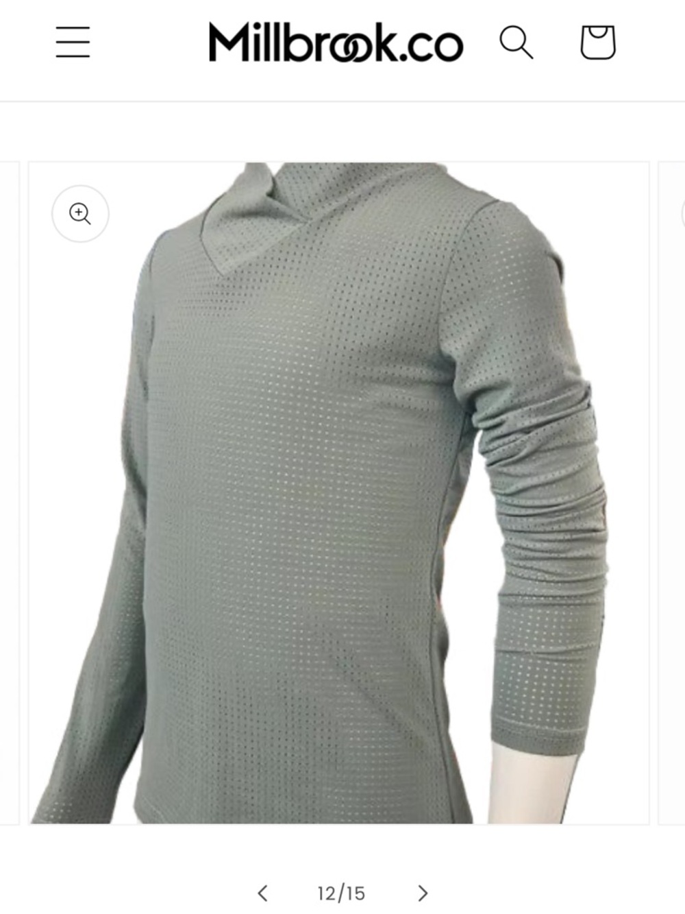 NWT Millbrook perforated women’s sun shirt - seaweed - Medium